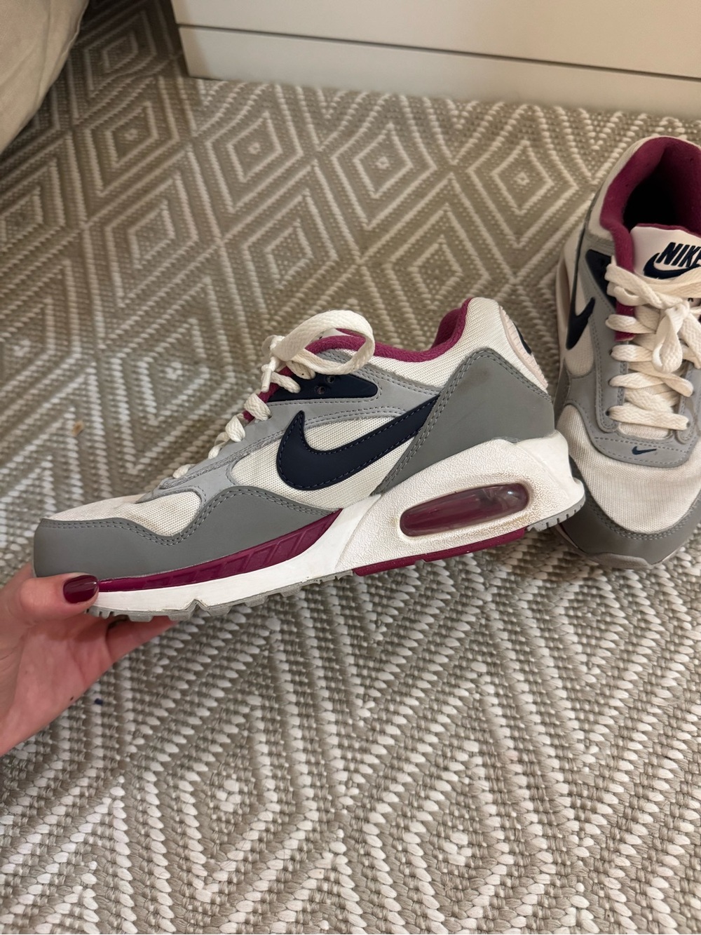 Nike Women’s Air Max Sneakers - White Gray Navy Purple